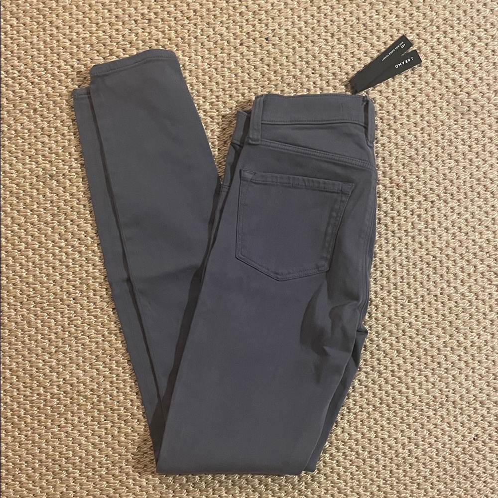 J Brand Mid-Rise Skinny Jeans in Charcoal